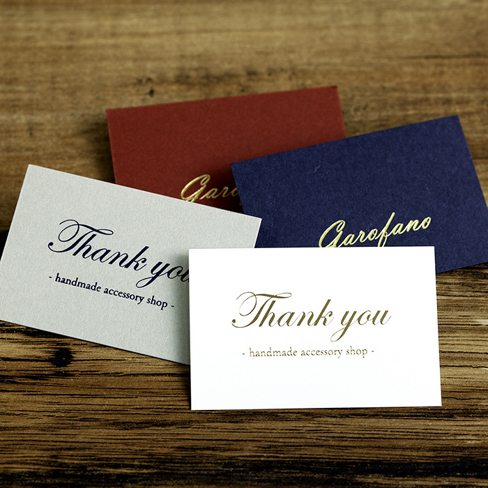 ワンポイント箔押し印刷／40mm×60mm