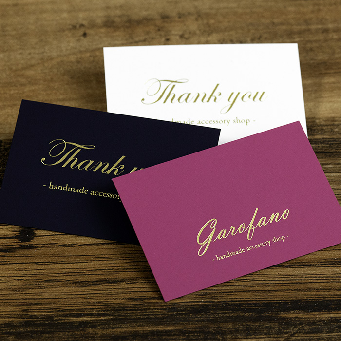 【厚紙】ワンポイント箔押し印刷／40mm×60mm