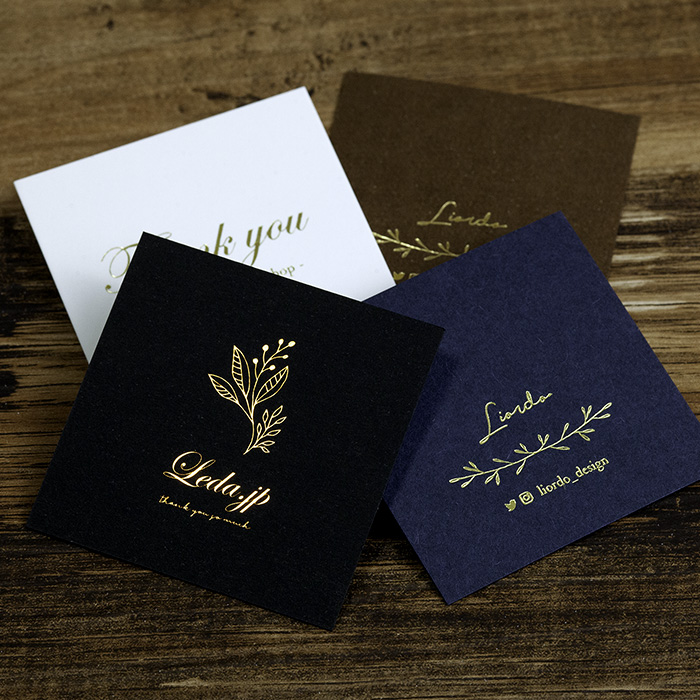 ワンポイント箔押し印刷／55mm×55mm