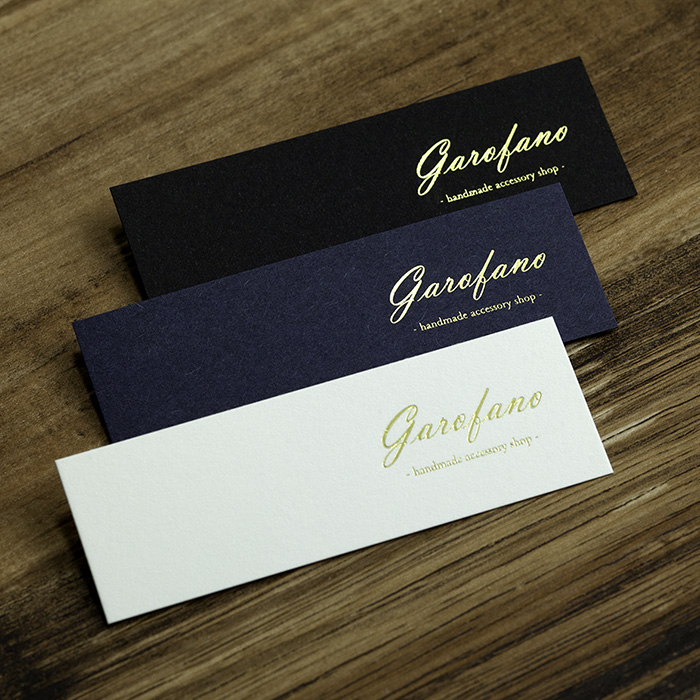 ワンポイント箔押し印刷／30mm×91mm