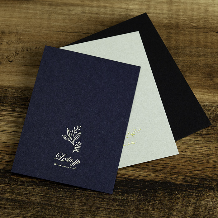 ワンポイント箔押し印刷／75mm×105mm