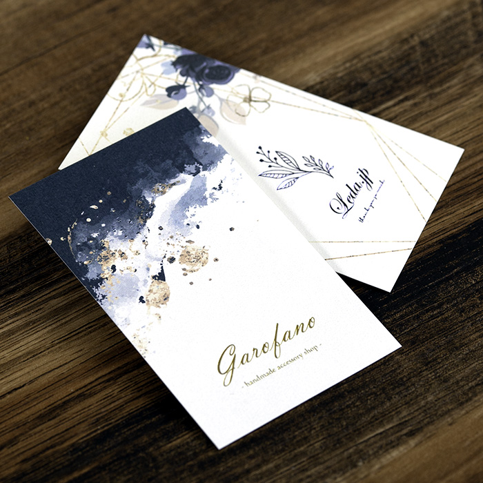 ワンポイント箔押し印刷／55mm×91mm