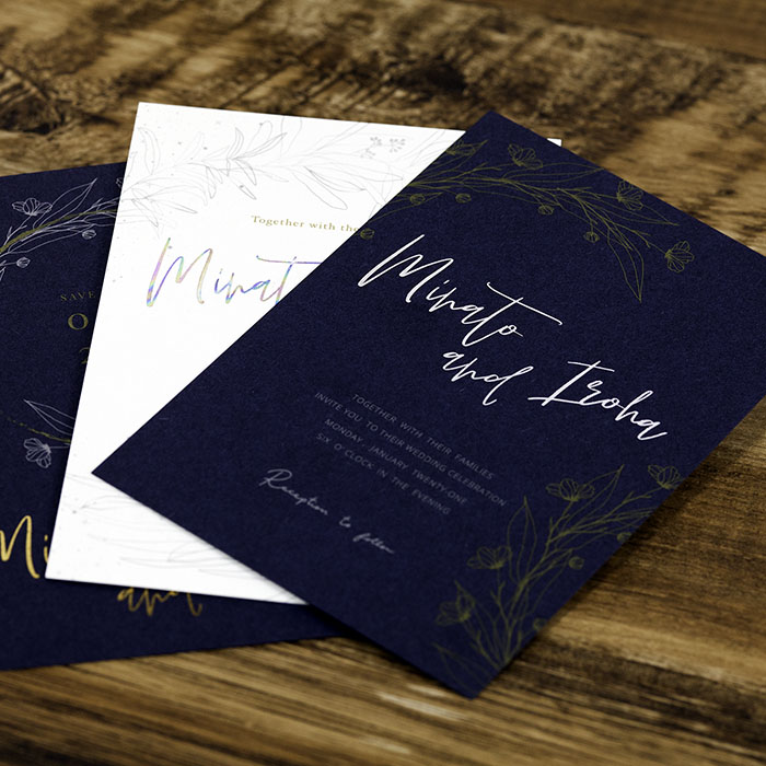 ディープマット［箔押しポストカードサイズ印刷］